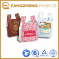 China Supplier Biodegradable plastic vest bags/ HDPE LDPE Handle plastic bag